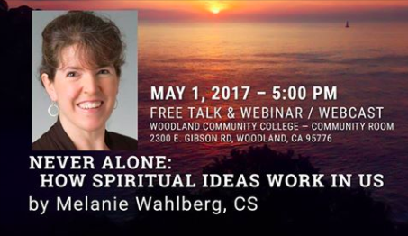 Healing 101 Lecture Series - "Never Alone: How Spiritual Ideas Work in Us" by Melanie Wahlberg @ Woodland Community College | Woodland | California | United States