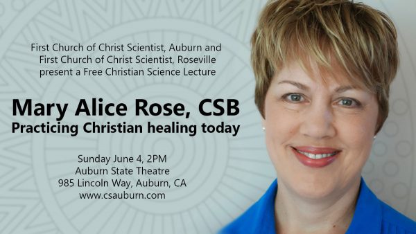 Practicing Christian Healing Today, a free public lecture by Mary Alice Rose, CSB